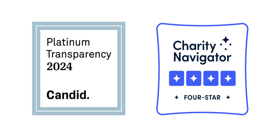 Platinum Transparency 2024 Candid and Charity Navigator Four-star