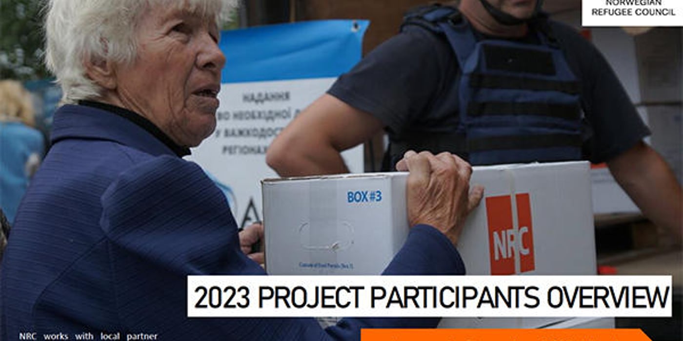 Front page of the "2023 project participants overview for Ukraine."