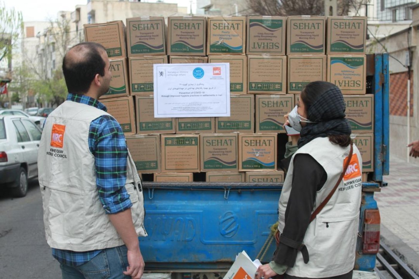 With support from the Norwegian government, NRC is providing thousands of soaps to Afghan families living in settlements in Iran to encourage hand washing, the most effective preventive measure for COVID-19. Distribution is paired with hygiene promotion messaging through different leaflets reinforcing key points provided by the Ministry of Health.