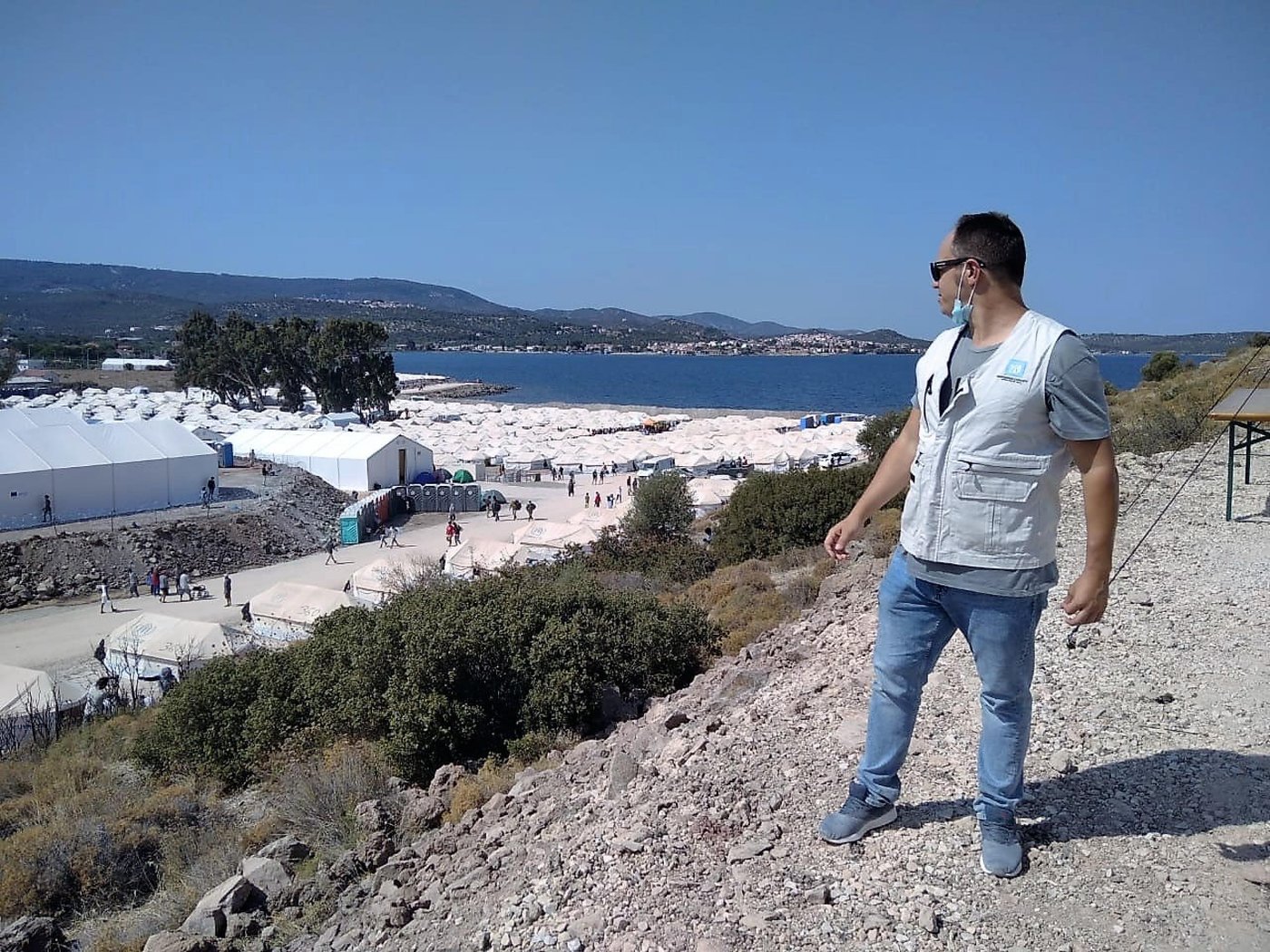 NORCAP expert Konstantinos Karagiannis is working with the Reception and Identification Service (RIS) in Greece, to make sure asylum seekers are properly registered and able to file their asylum claims from the new camp in Lesvos. (Photo: RIS/NORCAP)
