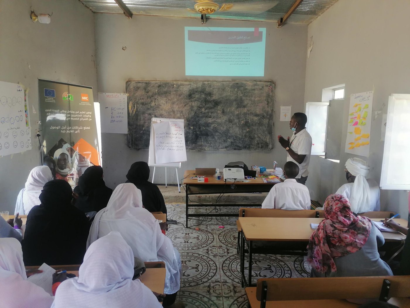 With ECHO's help, NRC was able to deliver a training under the Better Learning Program. 140 teachers in White Nile received a training on how to provide osychosocial support for the children and create a welcoming learning experience.
Photo credit: Motasim Mohamed/ NRC