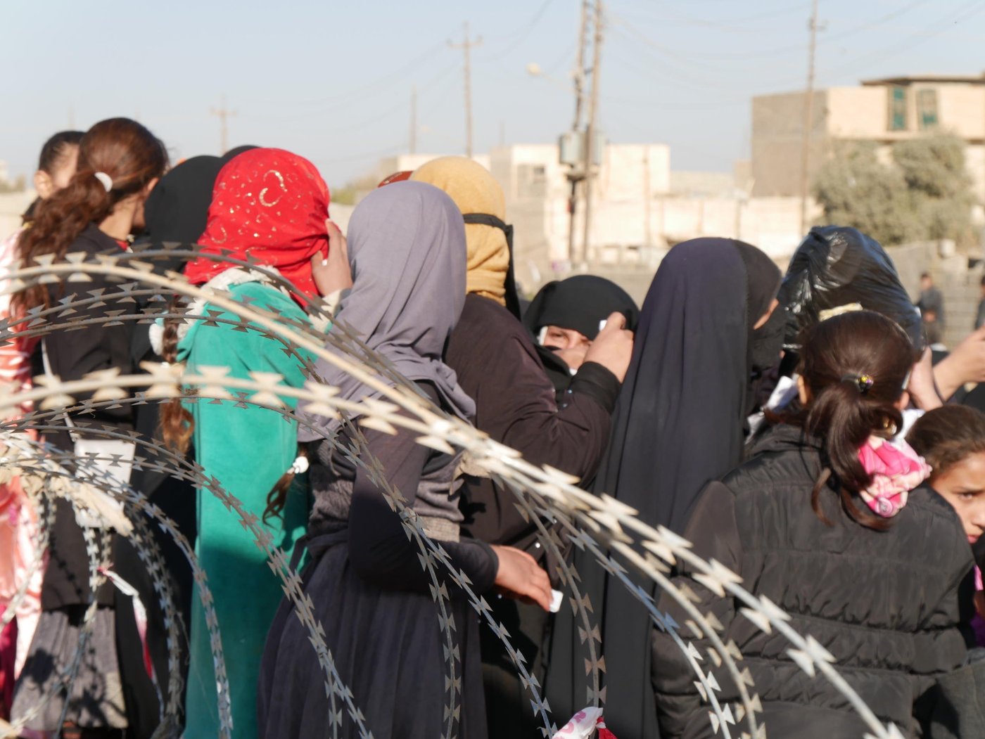 Iraqi women at a distribution in Mosul. (Photo: NRC)