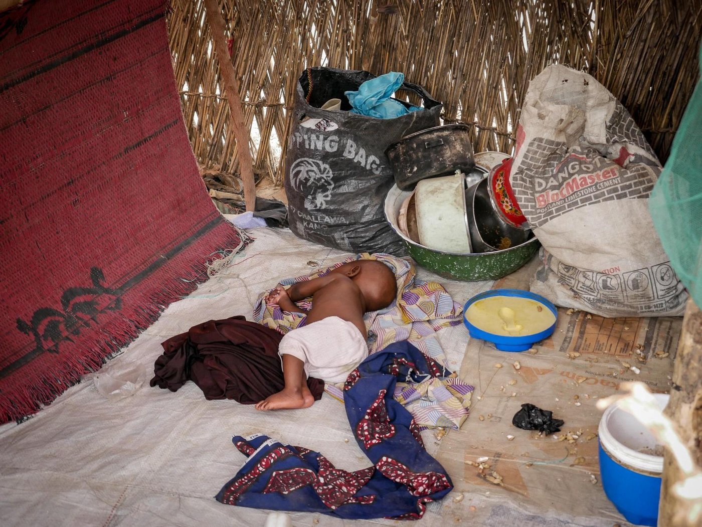 This baby girl is three months old born. Her current home is a tent in an informal camp located in Maiduguri, Northeast Nigeria. She was born only 13 days after her mother had arrived in the camp following a warning by insurgents to leave their hometown. Credit: Hajer Naili/NRC