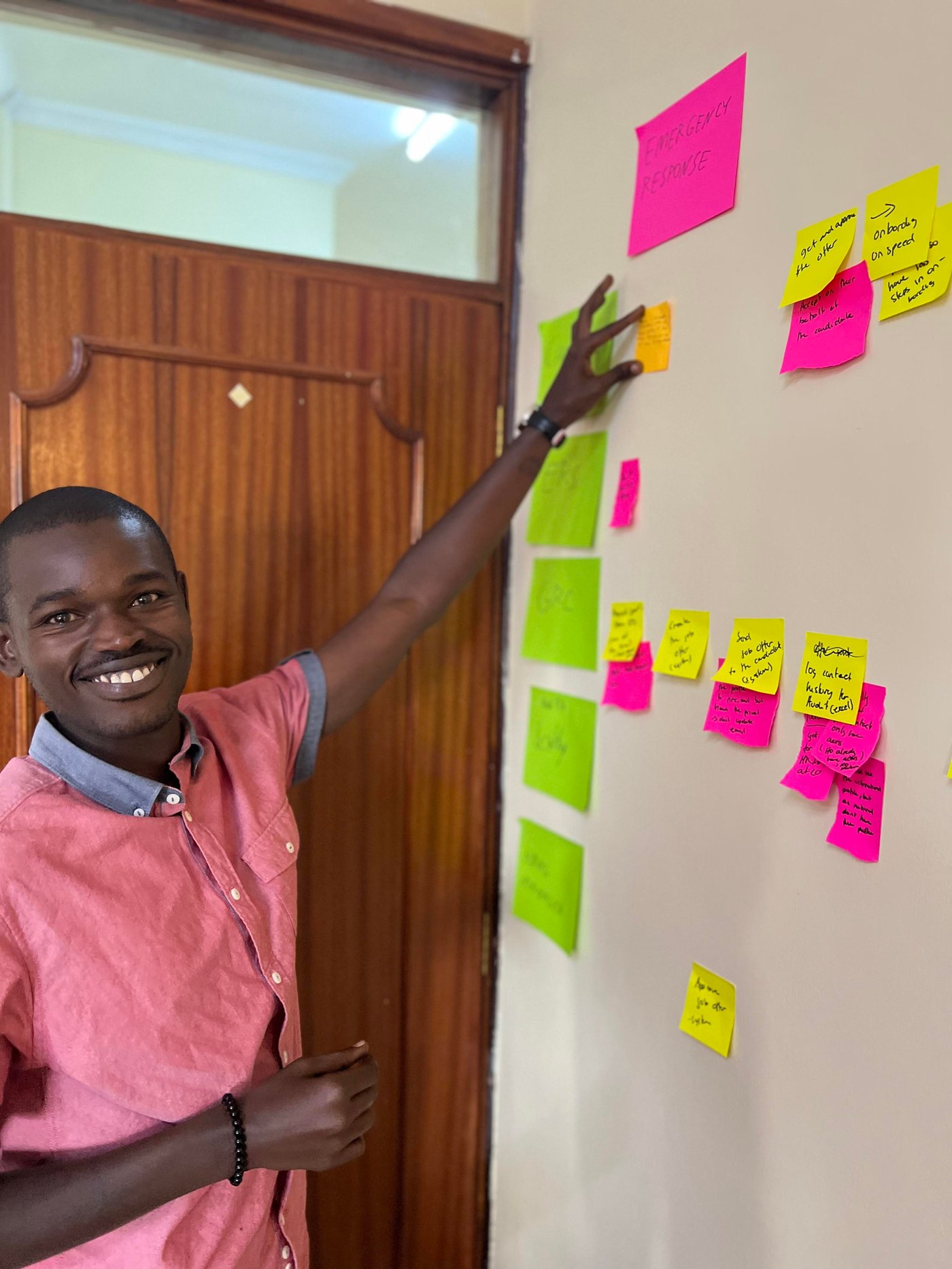 NRC's Global HR Adviser Michael describing one of the processes during a workshop with the Sprint consultants.