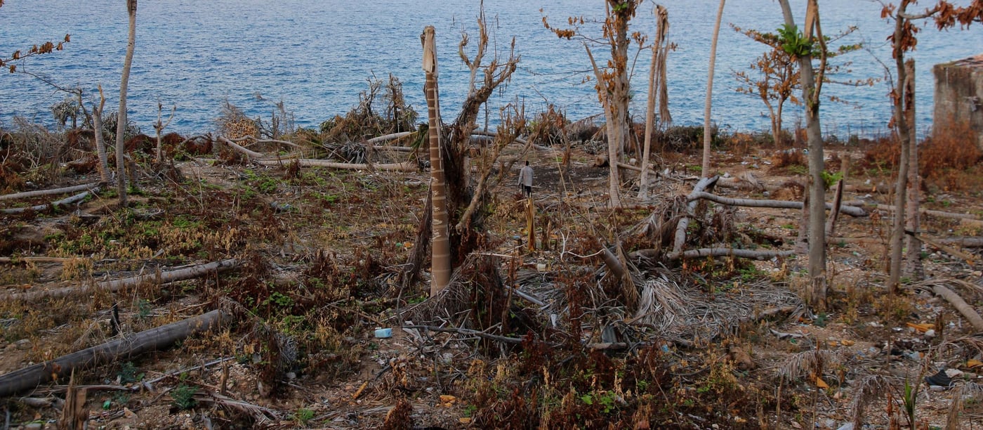 The majority of food production areas in the southern parts of Haiti were badly affected by hurricane Matthew in October 2016. (Photo: Ingrid Prestetun/NRC) 
