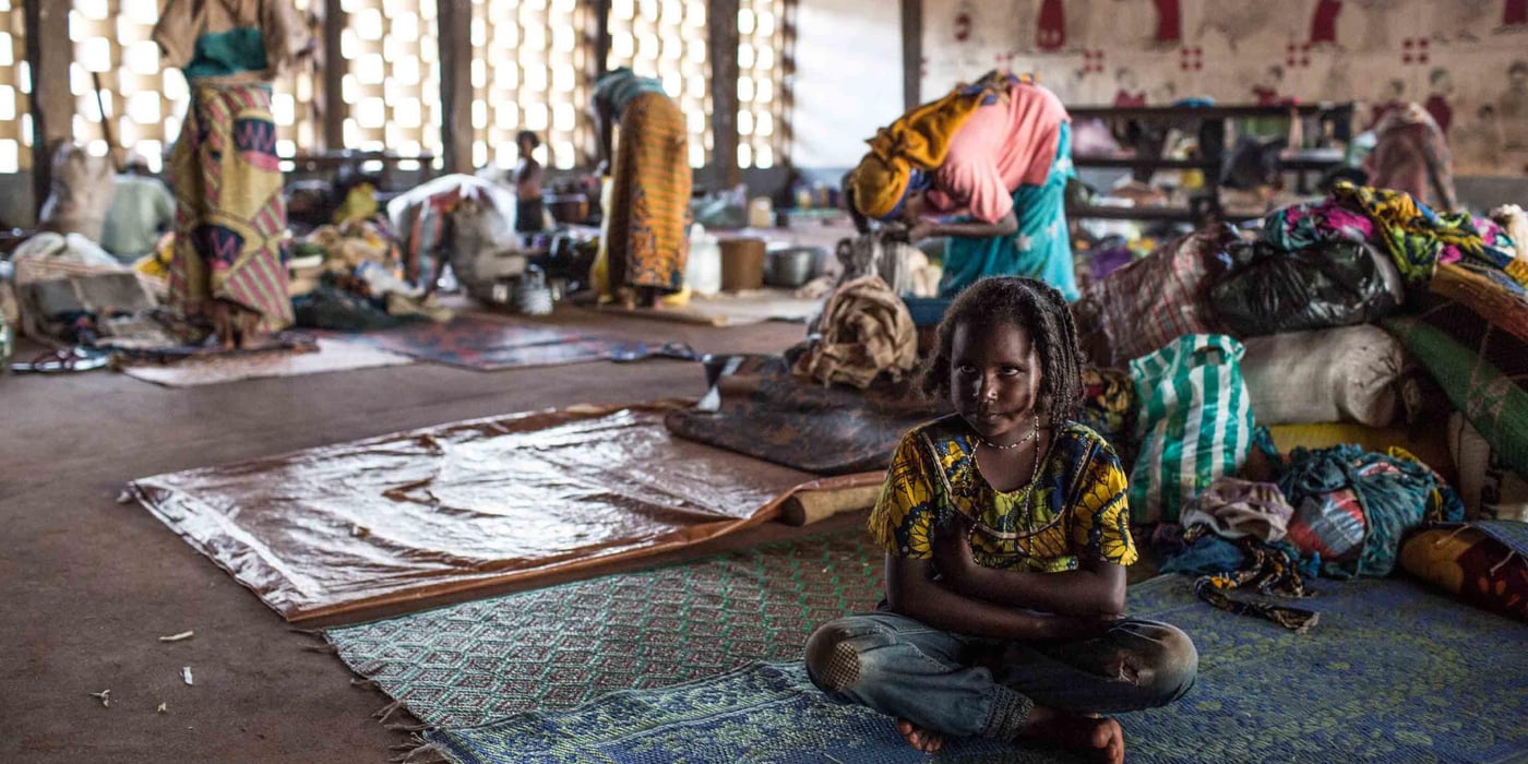 IDPs living in a site located in a church compound in Carnot, Mambere-Kadi prefecture, November 2014. Photo: NRC/ Vincent Tremeau