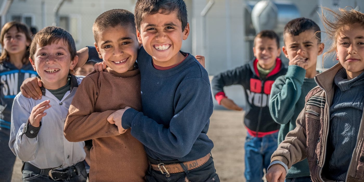 Internally displaced yezidi children recieved TOMS winter shoes. The distribution took place in Bajed Kandala refugee camp in Dohuk in Iraq.
Photo: Yad Deen