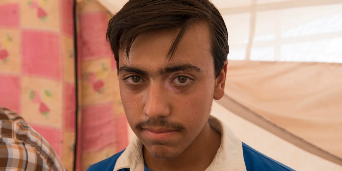 Mahmoud fled Al Qua'im with his grandfather to escape forced recruitment by ISIS in August. His extended family fled two months later ahead of a military operation to retake the area from ISIS.
Over 10,000 have arrived to displacement camps close to Ramadi, Anbar province, since the beginning of October according to the Norwegian Refugee Council (NRC), who provides emergency aid to these people.
Melany Markham/NRC October 2017