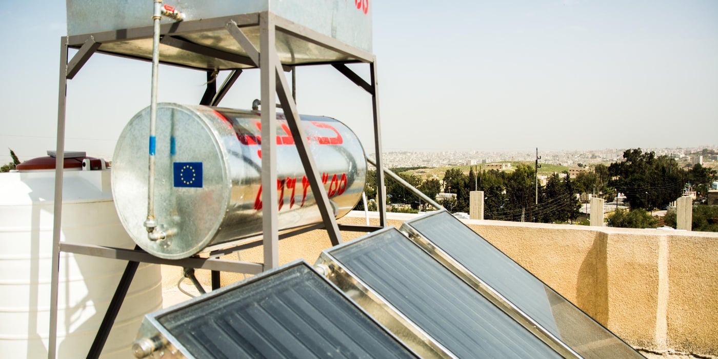 Solar water heating system installed on the roof of a home near Irbid in Jordan. The project is being implemented by NRC in partnership with the Jordanian Ministry of Energy and the EU

March 9th 2016

Photo John Cutliffe/NRC