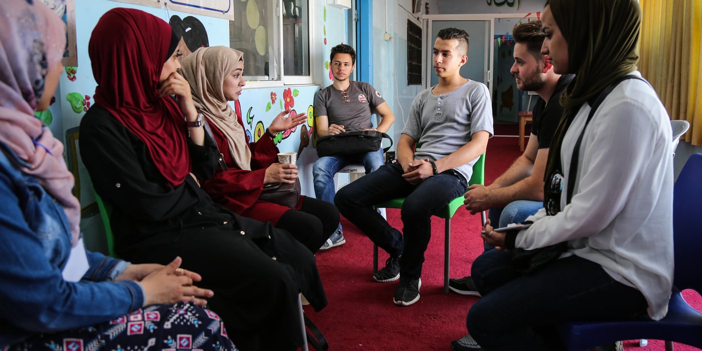 “The great thing about this programme is not the social initiative itself, it is what happens within the programme,” says Shereen, another female participant. “During the three weeks of preparations the facilitator helped us in many ways. Many of us had some issues in our community and our personalities. My father was against the idea of me going to the centre. He thought it was a waste of time. The officers persuaded him, and now he is proud of me. He asked me this morning if I was ready for the training, I was very happy!”
Photo: Hassan Hijazi/NRC