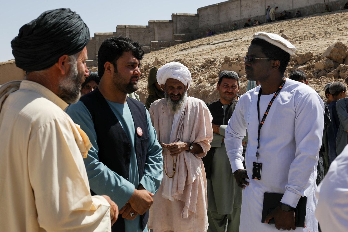 Christopher Nyamanadi, country director for NRC and Turyalay Saheem, the education coordinator is visiting the Charamgar secondary school and talking to the school principle and community heads.
NRC is the only international organization working in Uruzgan province with limited resources. Photo: NRC/Enayatullah Azad