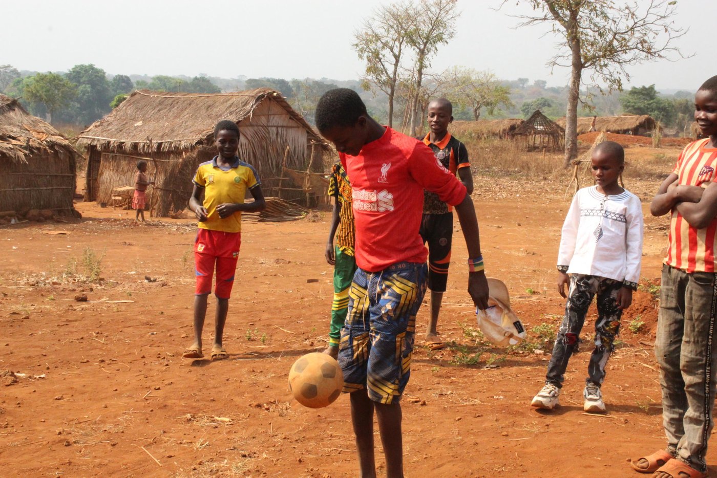 Daniel plays with his classmates
Photo: Chanel Igara/NRC
