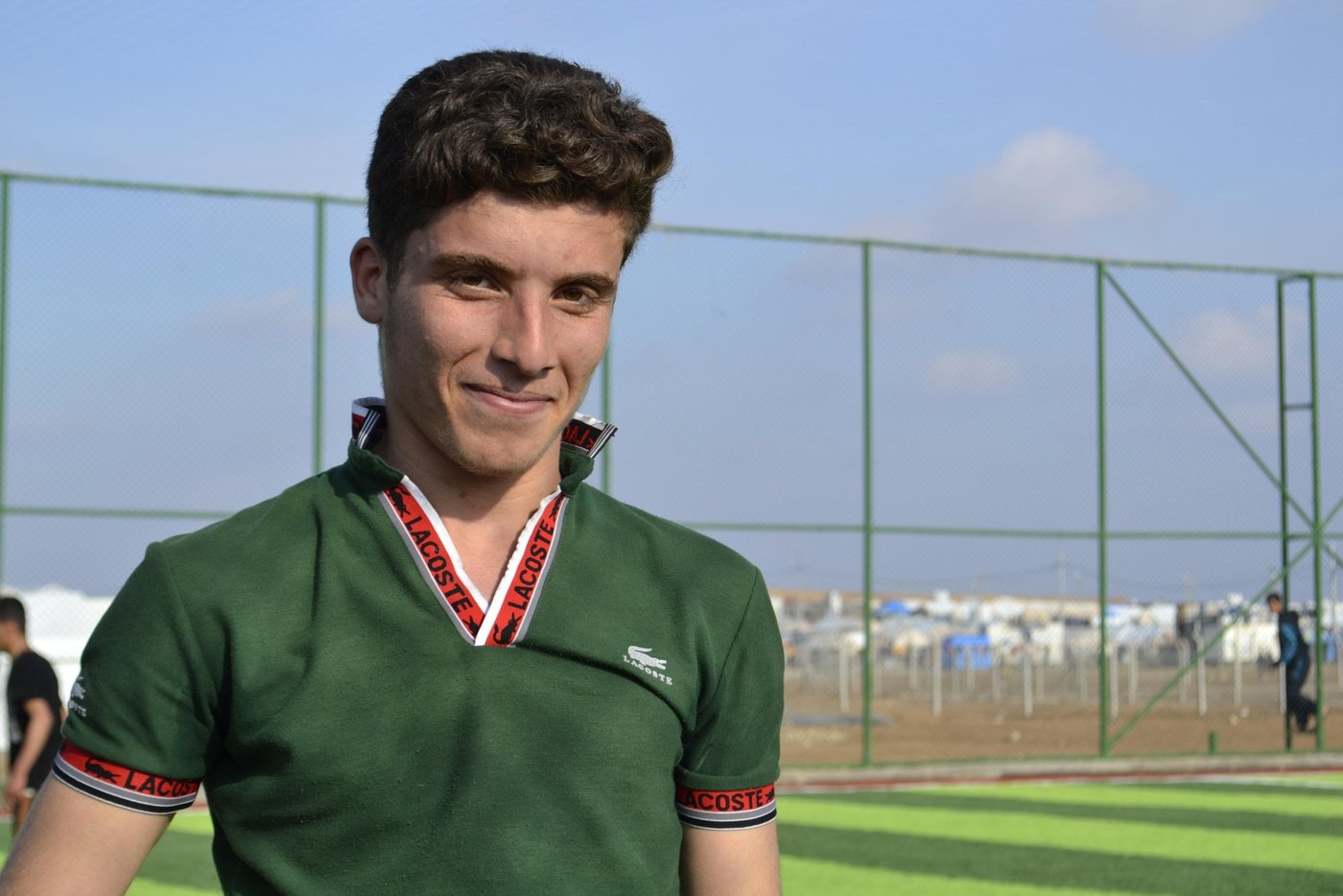 Eighteen-year-old Mazhr had to flee his home in Mosul when the city was attacked by the IS group and has been living in Hamam Al-Alil camp since it opened in May 2017. Mazhr has a great passion for football. He was a member of Mosul football club, and dreams of joining the Iraqi national team someday.
Photo: Helen Baker/NRC