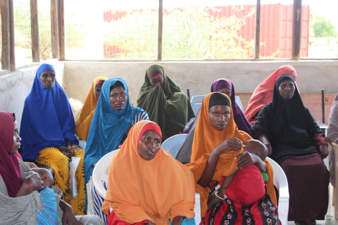 ICLA staff carry out information sessions providing guidance to refugees on legal and civil documentation, housing land and property rights. Many parents do not know the process of getting a birth certificate for their new born children.
Photo by : NRC / Vitalis