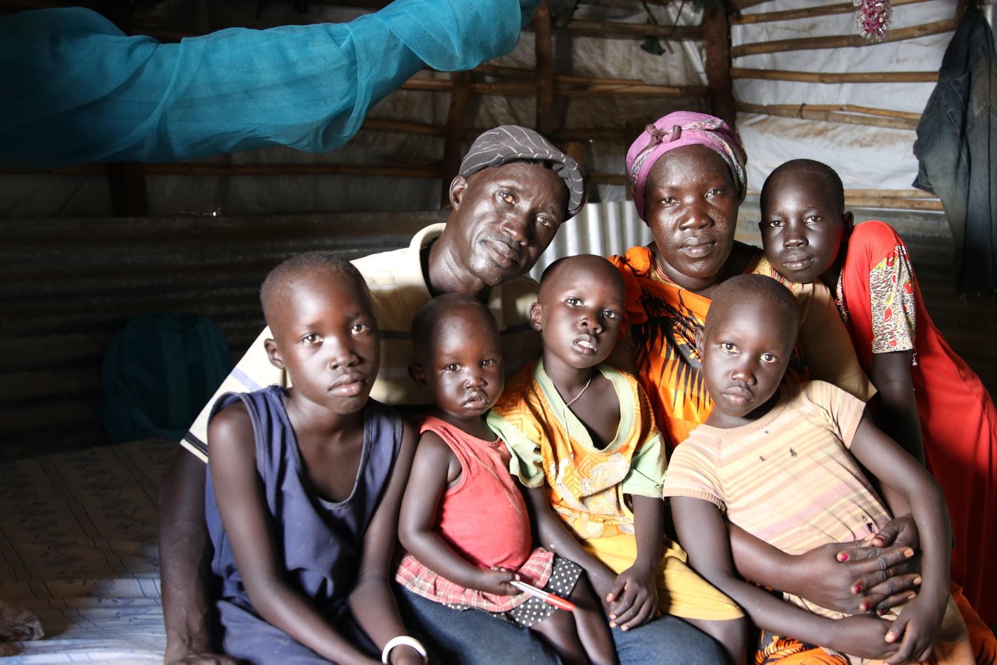 Majok and his family.
Majok’s home in the capital Juba is not far from the camp, but he and his family is unable to go back.
"It’s not safe for us. Only last Sunday two pastors were killed in the city. We cannot go home until our leaders sign a peace agreement."
Photo: Ingrid Prestetun/NRC