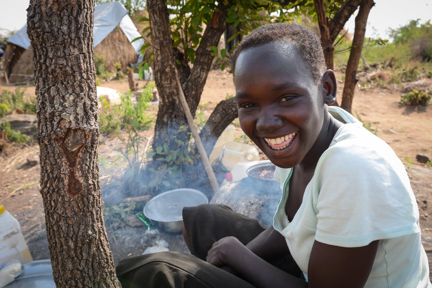 Mary Kiden (17) fled from Yei in South Sudan last October, together with her brother and sisters. Now they are living in Bidibidi settlement in Uganda.
"It is good to be in Uganda. They allocated us a piece of land, we have free access to medical services and we feel safe. People were killed in South Sudan. It made me afraid. Here we no longer need to listen to the sound of the guns," she says.
Photo: NRC/Tiril Skarstein