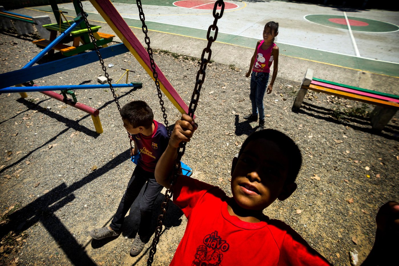 San Sula, Rivera Hernandez neighborhood (one of the most dangerous in Honduras); Population under 17 years. Some students stop to attend the school due to threats of the Mara 18 (criminal gang); because they come from a community where the mara 13 rules. Photo: European Union/ECHO/A. Aragon 2016