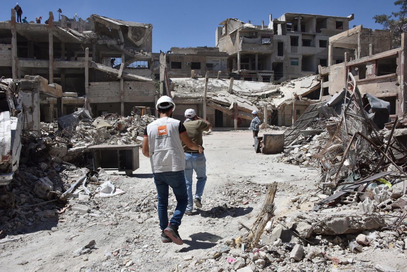 Workers are restructuring the school building under NRC supervision- Harasta, Eastern Ghouta

Photo: Tareq Mnadili/NRC