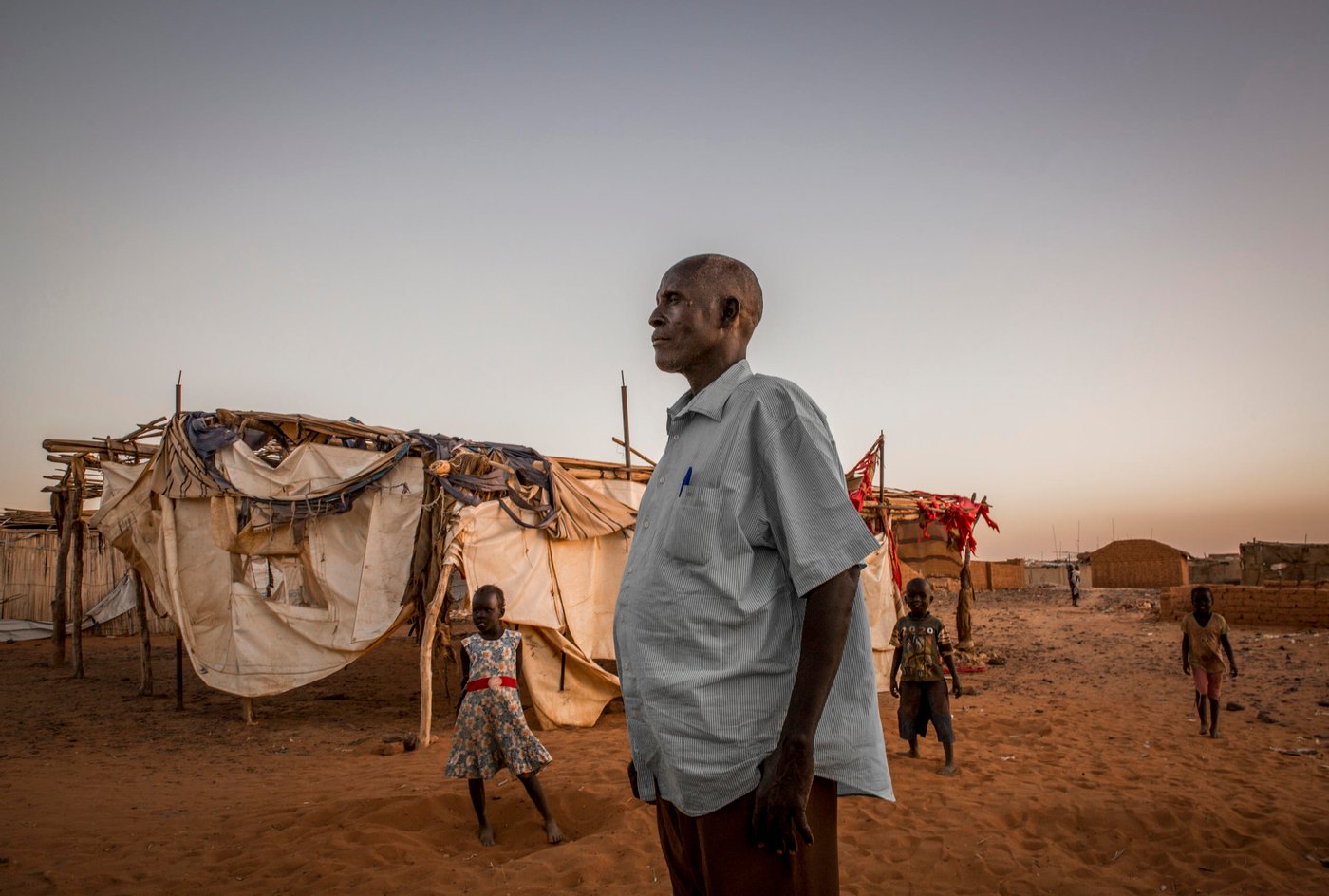 George Allam Lolika-Khalil, one of the so-called sultans in the Nivasha open areas where refugees from South Sudan are living.
Photo: Ingebjørg Kårstad/NRC