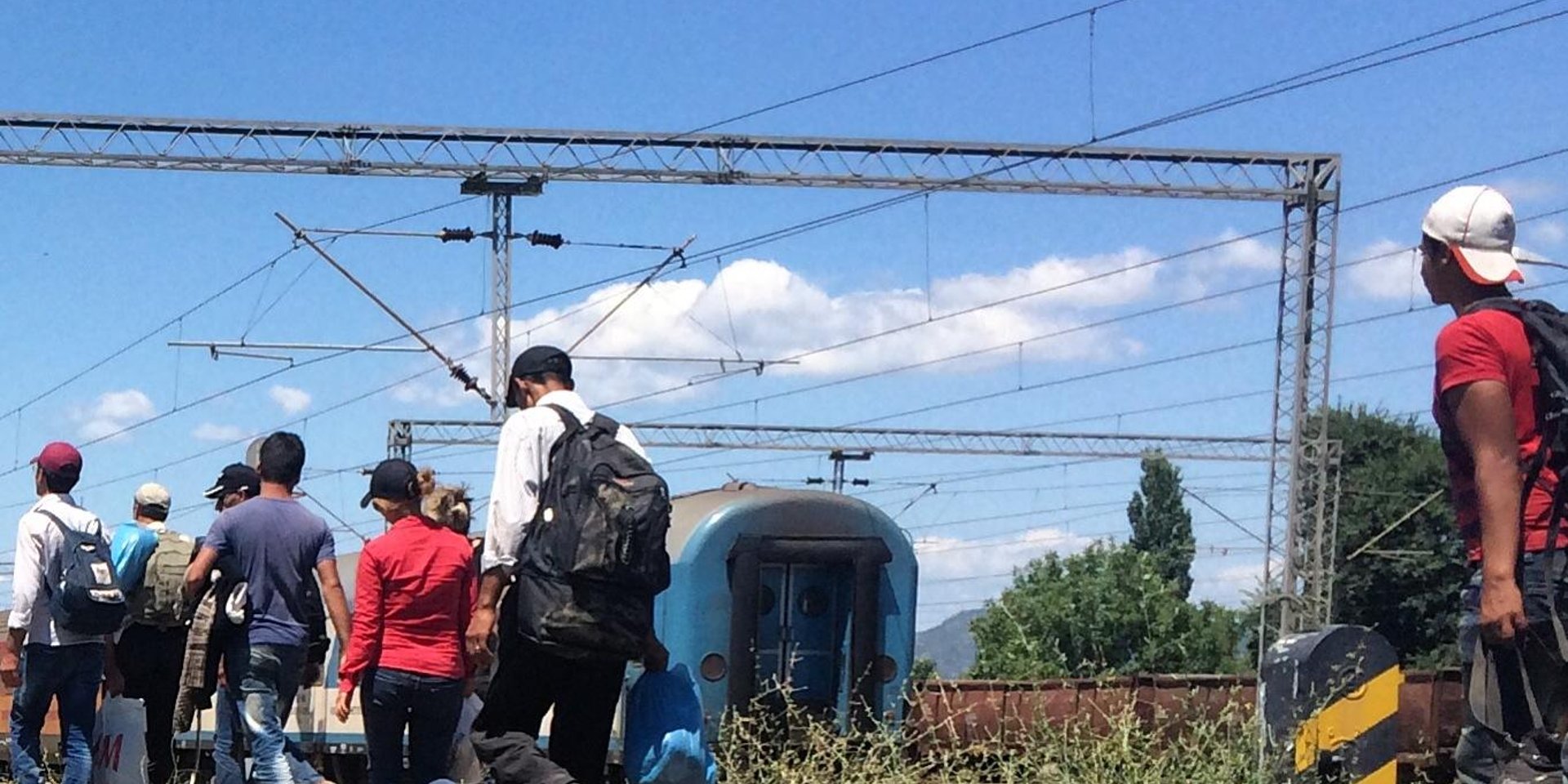 Refugees at Gevgelija, Macedonia border to Greece. July 2015. (Photo: Tone Selmer-Olsen/NORCAP)