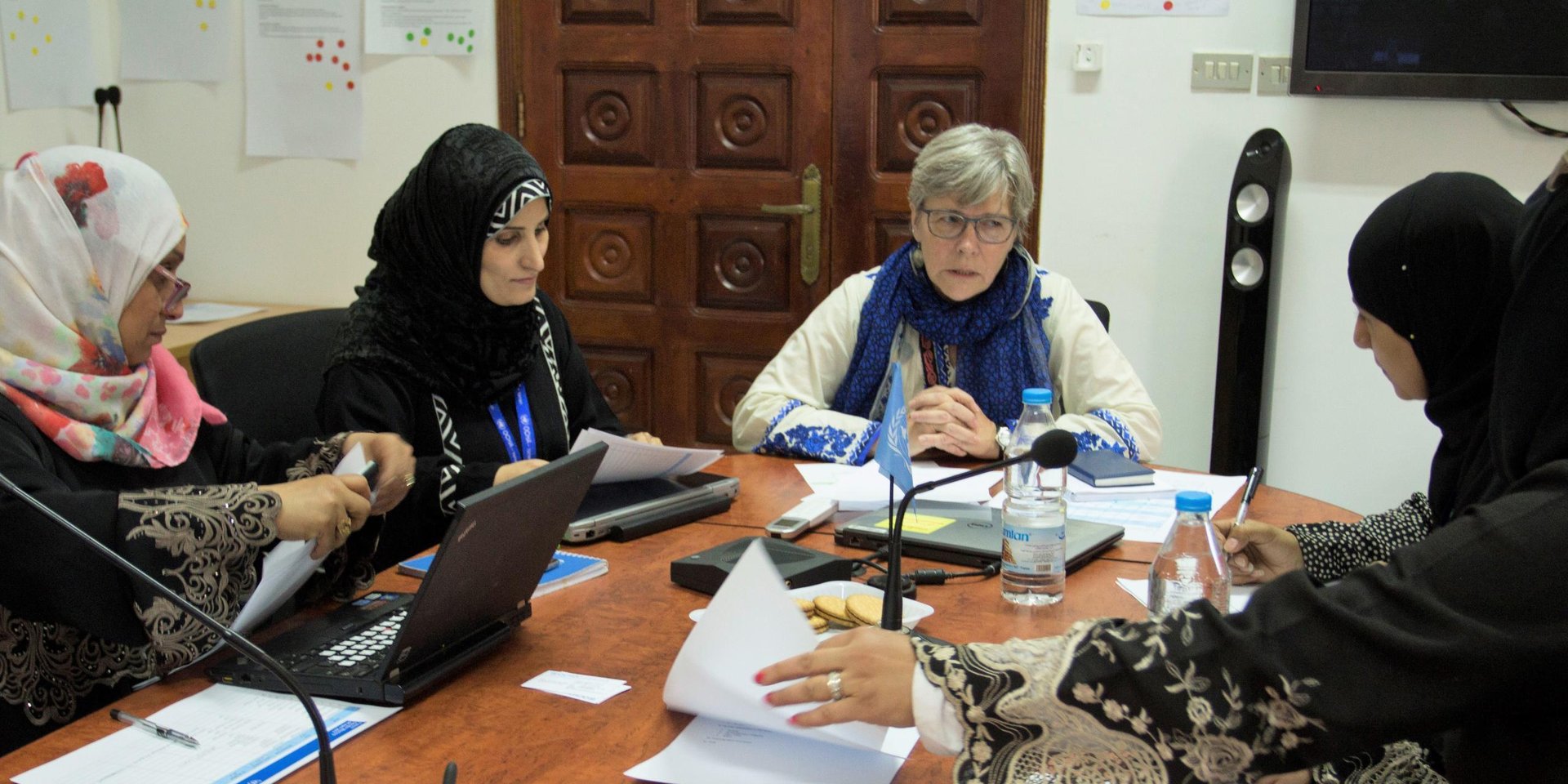 From left: Amal Zakir (Oxfam), Saba Gawbah (OCHA), Deborah Clifton (GenCap/OCHA) and Layla Lutf (Sam Ban Noah Organisation). (Photo: Alvhild Strømme/NRC)