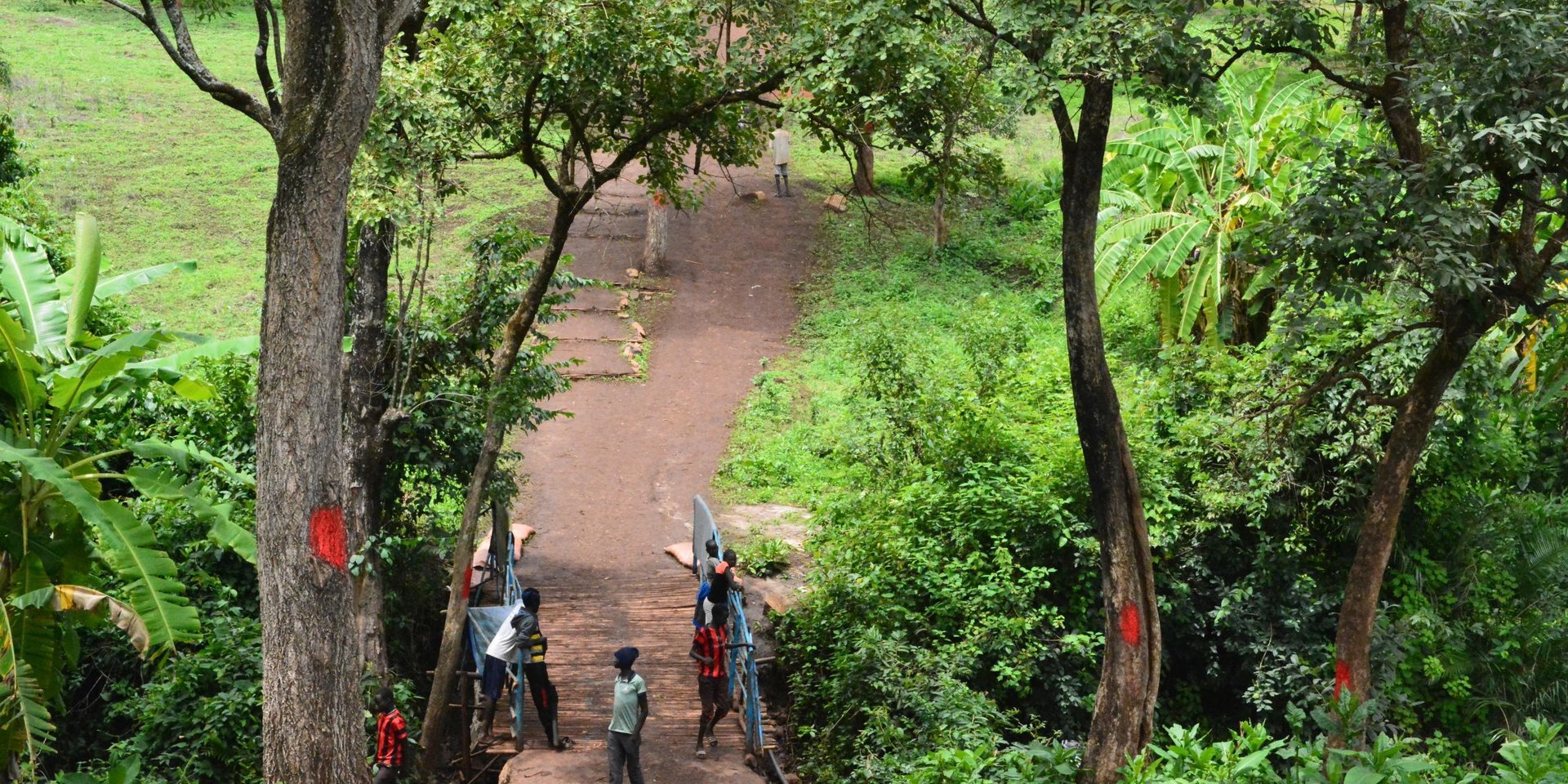 The Assosa area is lush and fertile. A small stream runs through the camp and a bridge connects the two parts of the settlement. Photo:  NRC/Uta Henrich