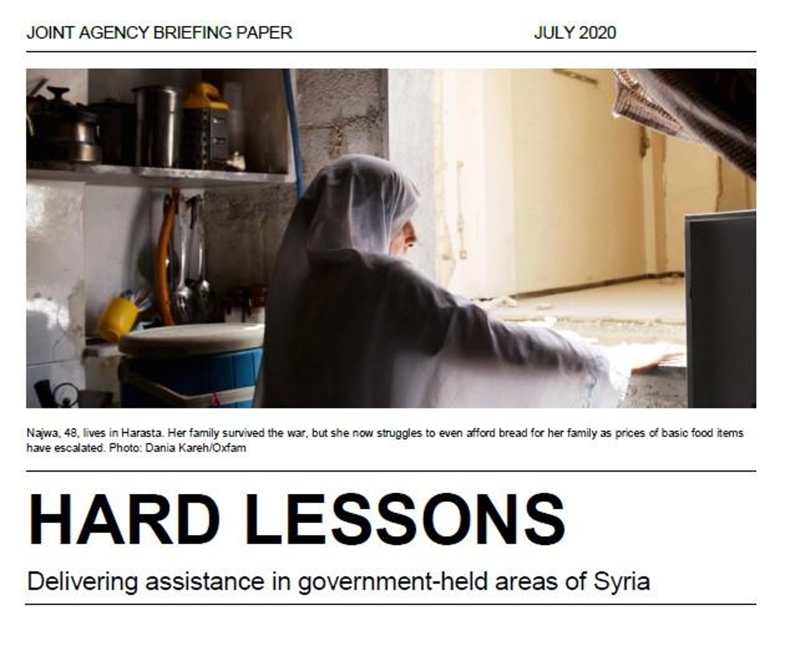 HARD LESSONS - Delivering assistance in government-held areas of Syria ...