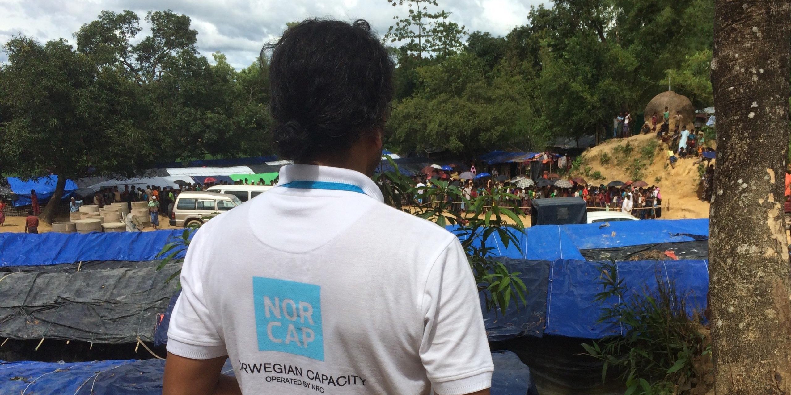 Site planner Shyam Sundar is one of three NORCAP experts contributing to building a new camp for the refugees from Myanmar in Bangladesh. (Photo: Shyam Sundar/NORCAP/IOM)