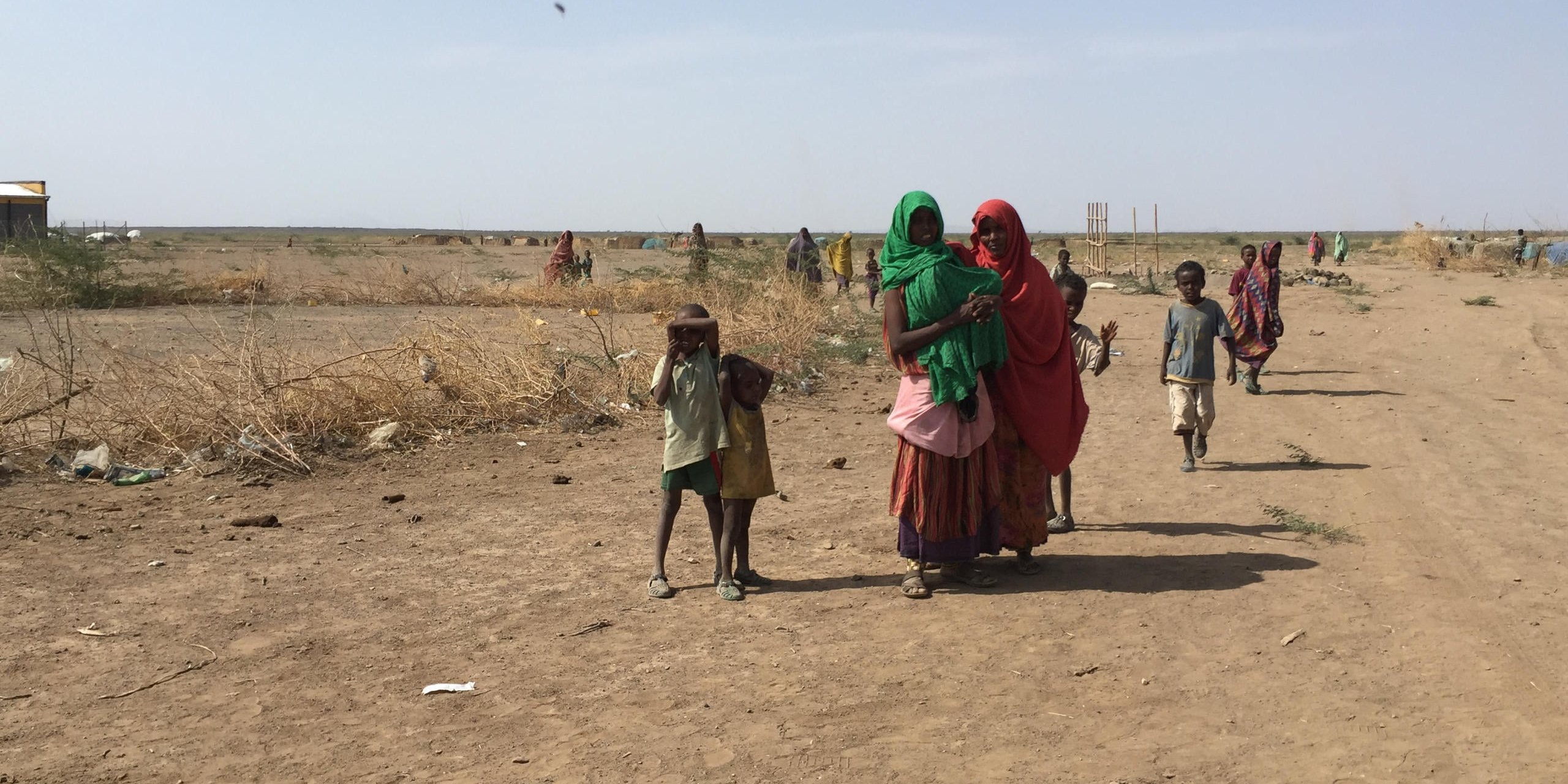 Settlement for people displaced by the drought in Asabuli village in Sitti Zone, north-eastern Ethiopia.