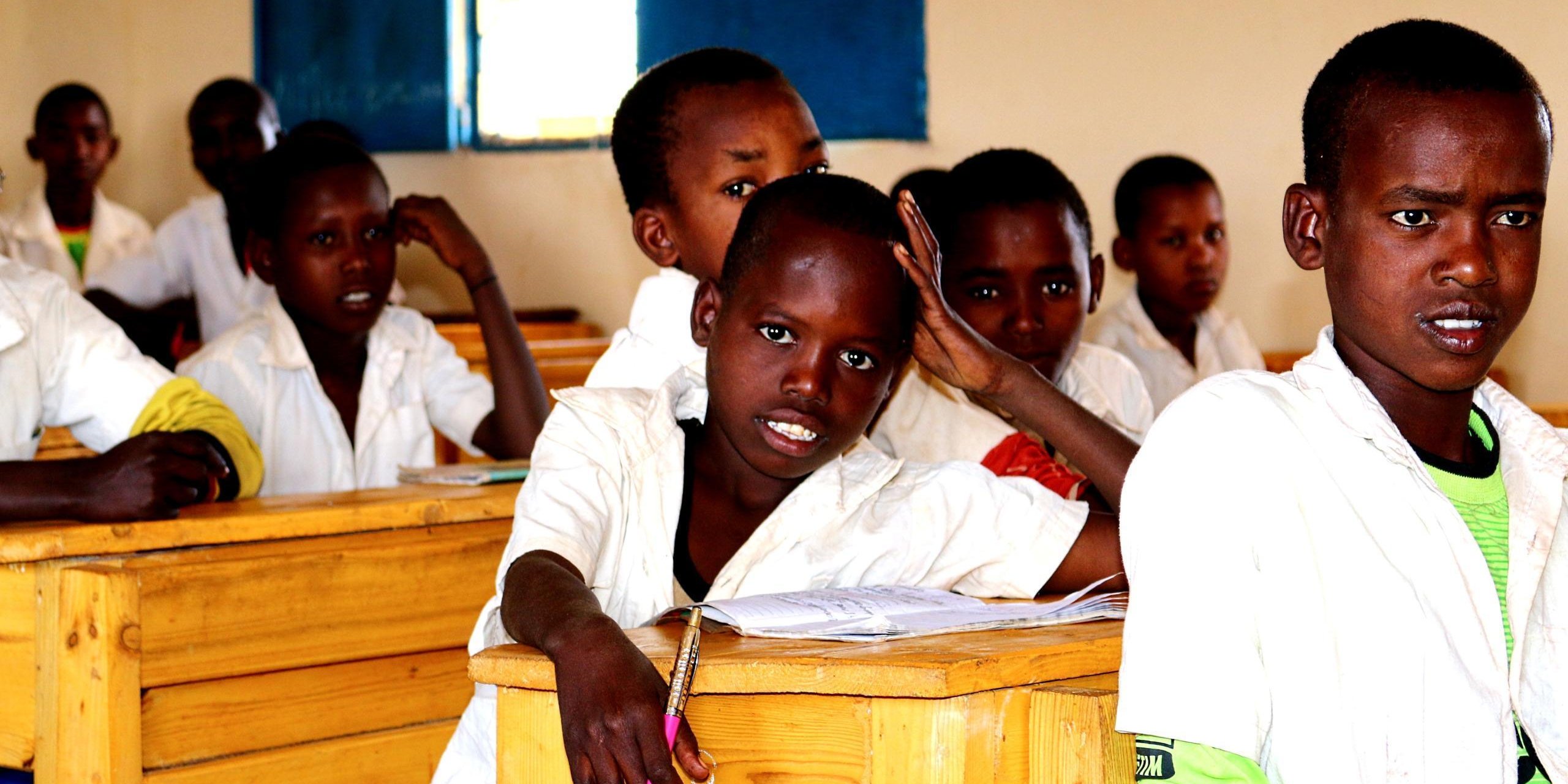 Learners in Baidoa. The education programme in Somalia focuses on reducing barriers to basic inclusive education. Photo: NRC/Timothy Mutunga