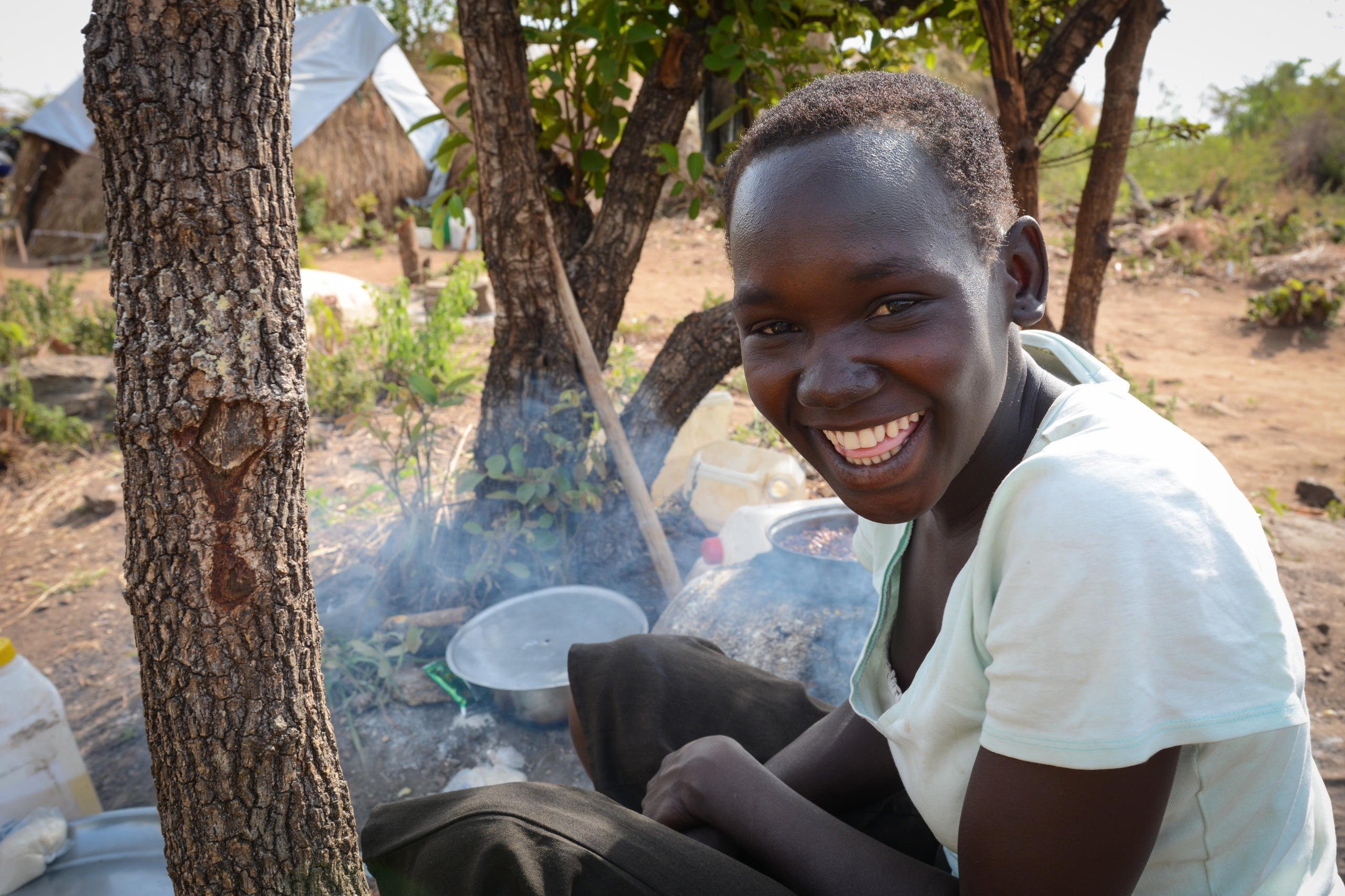 Mary Kiden (17) fled from Yei in South Sudan last October, together with her brother and sisters. Now they are living in Bidibidi settlement in Uganda.
"It is good to be in Uganda. They allocated us a piece of land, we have free access to medical services and we feel safe. People were killed in South Sudan. It made me afraid. Here we no longer need to listen to the sound of the guns," she says.
Photo: NRC/Tiril Skarstein