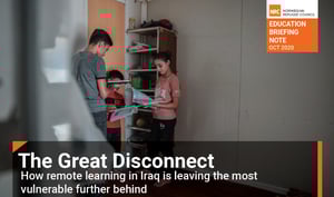 Education briefing note, October 2020.
The great disconnect: How remote learning in Iraq is leaving the most vulnerable further behind