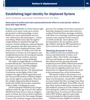 Establishing Legal Identity for Displaced Syrians
