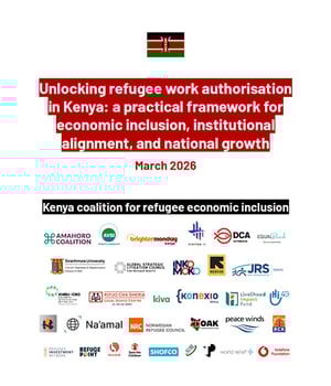 Front page of the white paper "Unlocking refugee work authorisation in Kenya: a practical framework for economic inclusion, institutional alignment, and national growth".