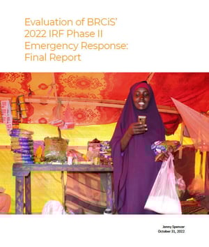 Front page of the report "BRCiS Drought Response Programme Impact Evaluation Final Report"