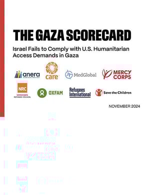 Front page of the report "The Gaza Scorecard".