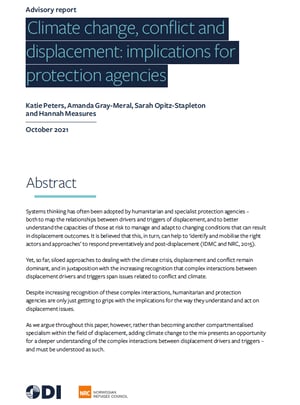 Climate, conflict, and displacement: Implications for protection agencies