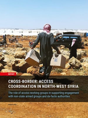 Front page of the report "Cross border: Access coordination in north-west Syria"