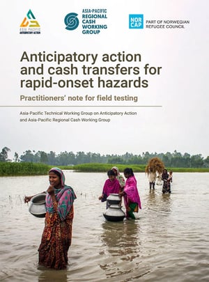 Front page of the report "Anticipatory action and cash transfers for rapid-onset hazards".