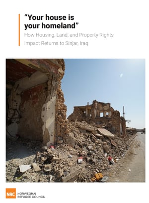 Front page of the report "Your house is your homeland".
