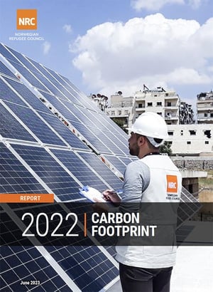 Front page of the report "2022 NRC Carbon Footprint Report"