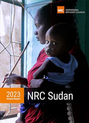 Front page of "NRC Sudan Annual Report 2023".