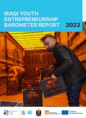 Front page of the "Iraqi youth entrepreneurship barometer" report.
