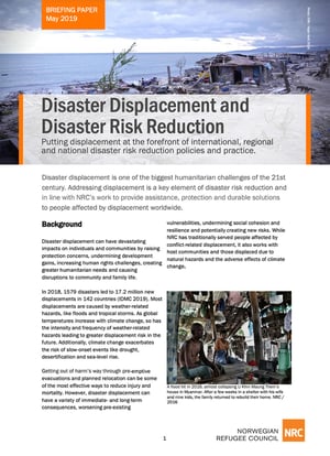 Disaster Displacement and Disaster Risk Reduction