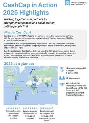 Front page of the report "CashCap in Action - 2025 Highlights".