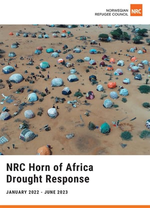 Front page of "NRC Horn of Africa Drought Response, January 2022 - June 2023".
