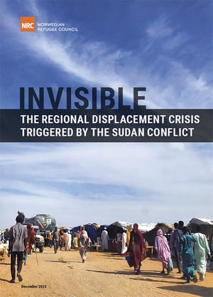 Front page of the report "Invisible - the regional displacement crisis triggered by the Sudan conflict."