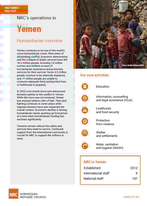 Fact sheet: NRC in Yemen 2024