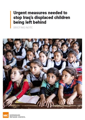 Briefing note: Urgent measures needed to stop Iraq's displaced children being left behind