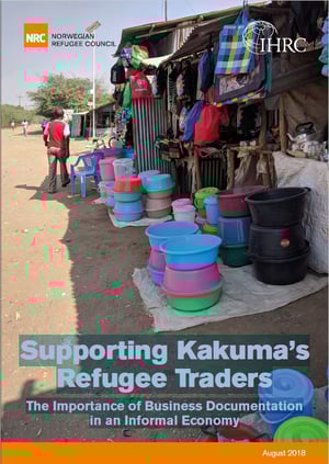 Front page of the report "Supporting Kakuma's refugee traders - The importance of business documentation in an informal economy".